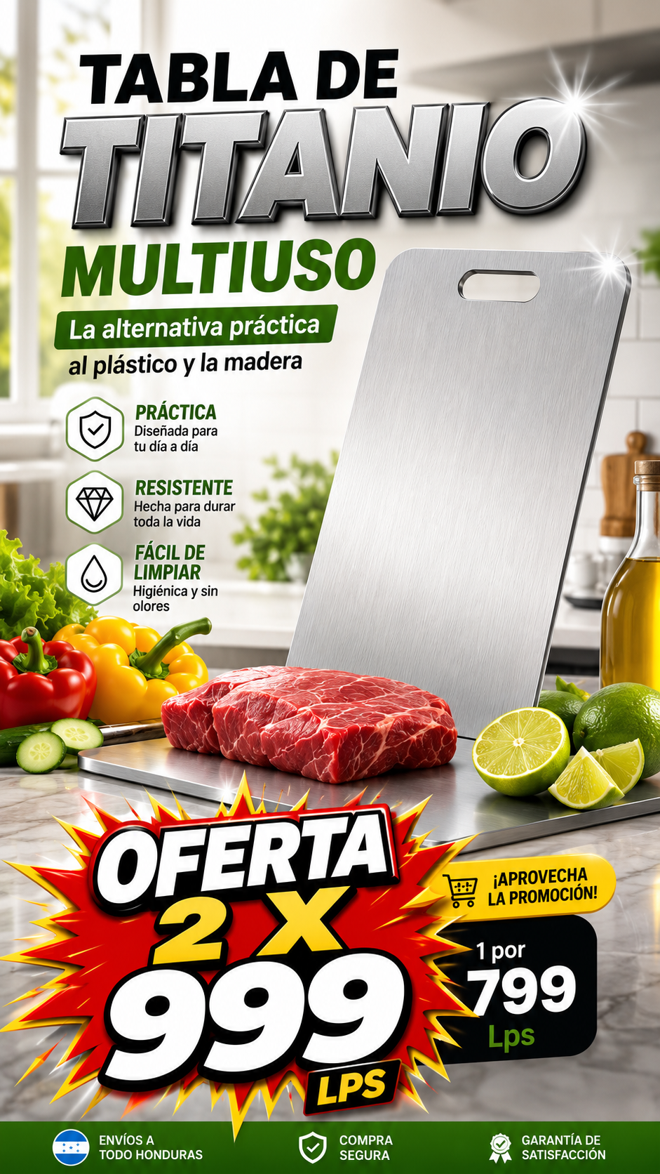 TITANWARE™ Tabla de Titanio Multiuso + ENVÍO GRATIS🎁