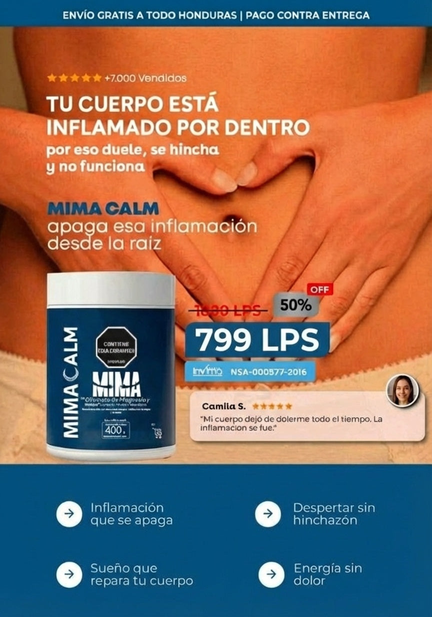 MIMA CALM™ Fórmula infalible para desinflamarte + ENVÍO GRATIS 🎁