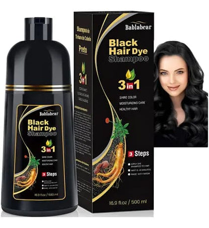 SHAMPOO TINTE 3 EN 1 UNISEX CUBRE CANAS + ENVÍO GRATIS 🎁