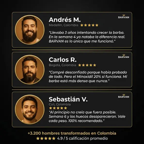 Barvan™ — Bálsamo Estimulante de Barba con Minoxidil 20% Ultra Potente