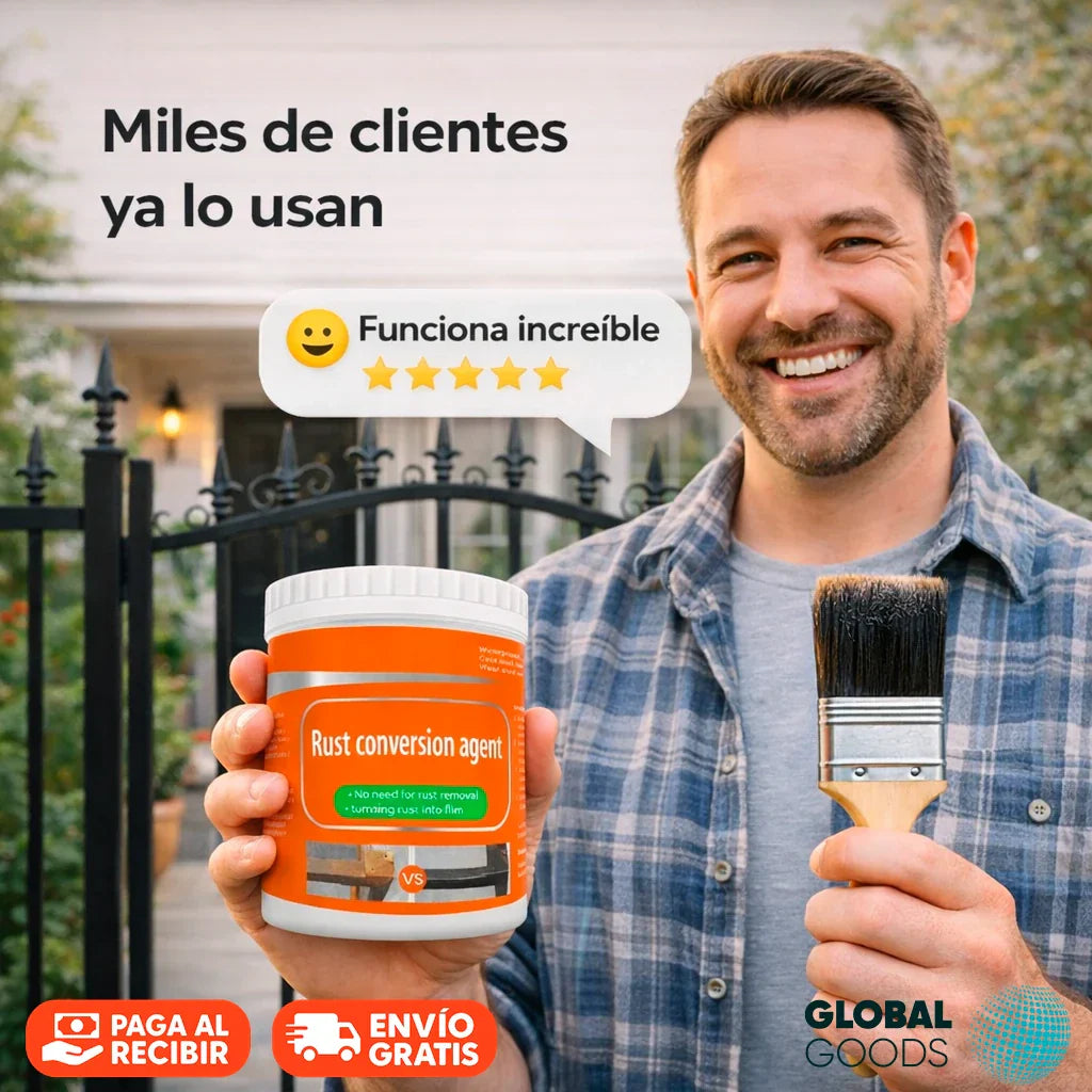 JUE FISH™ Pintura Elimina Óxido de 1 Kg + ENVÍO GRATIS 🎁