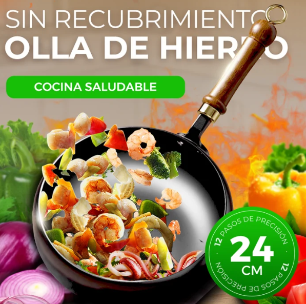 WOKMASTER🔥SARTÉN WOK DE HIERRO FUNDIDO ARTESANAL + ENVÍO GRATIS 🎁
