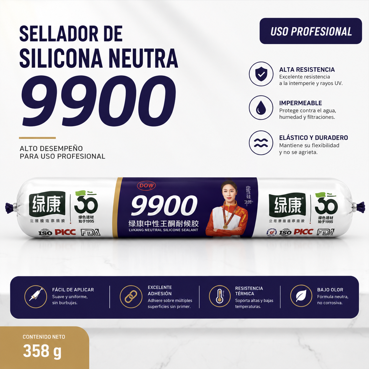 🛠️ Sellador Estructural de Silicona + ENVÍO GRATIS 🎁