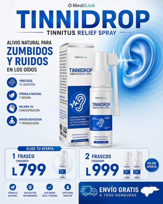 Tinnidrop® | Spray Limpiador de oídos + ENVÍO GRATIS 🎁