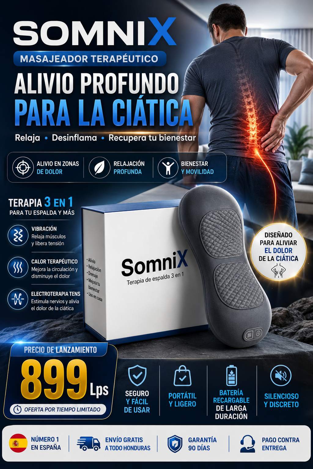 SomniX™ Masajeador Terapéutico Triple Fusión + ENVÍO GRATIS 🎁
