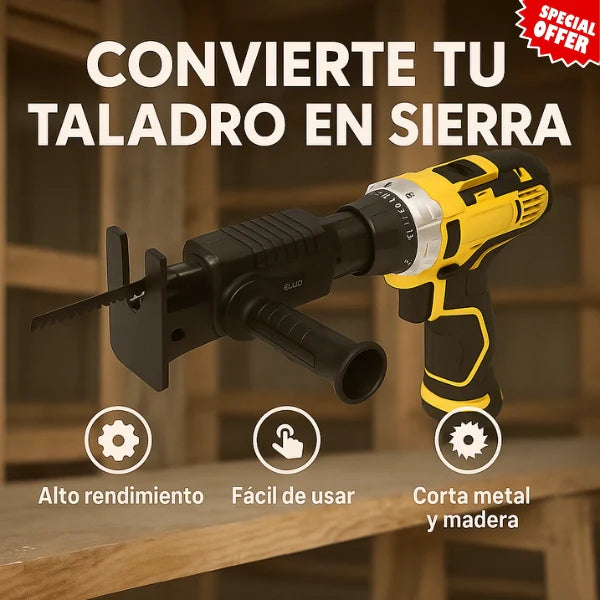 DRILLCUTTER™ – CONVIERTE TU TALADRO EN UNA SIERRA MULTIUSO