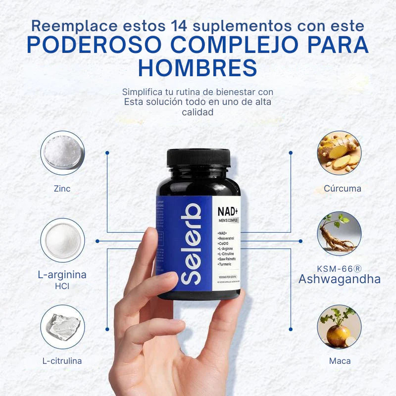 NAD+ SELERB™ Cápsulas Complex para Hombres + ENVÍO GRATIS 🎁
